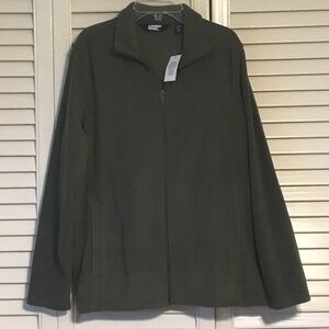 Lands' End Forest Green Fleece Jacket